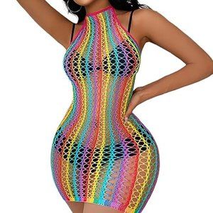 Sexy Lace Teddy Fishnet BobyStocking Lingerie Chemise Babydoll Bodysuit Christma